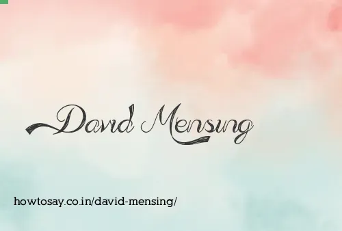 David Mensing