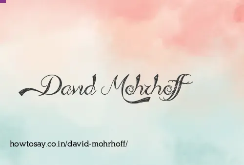 David Mohrhoff