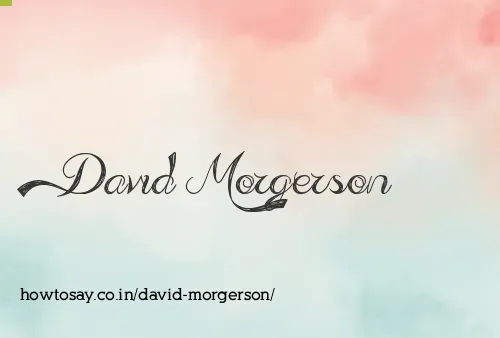 David Morgerson