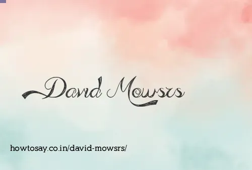 David Mowsrs