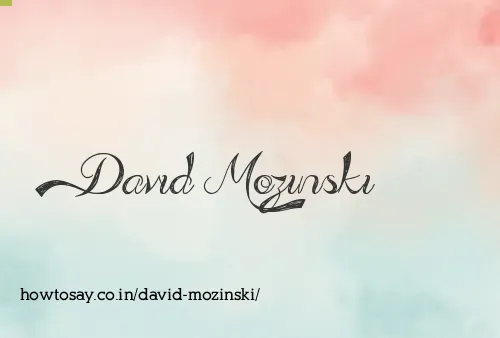 David Mozinski
