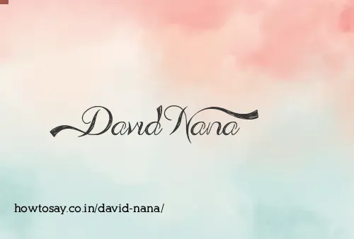 David Nana