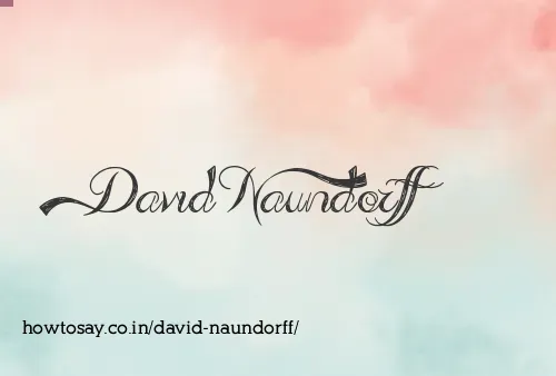David Naundorff