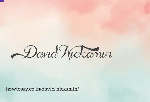 David Nickamin