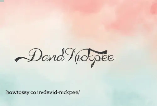 David Nickpee