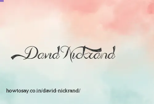 David Nickrand