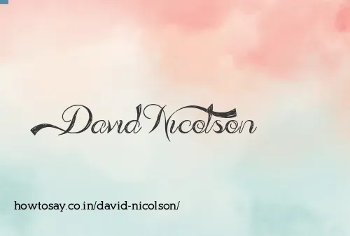 David Nicolson