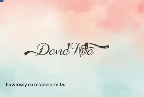 David Nitta