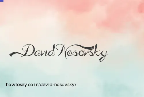 David Nosovsky