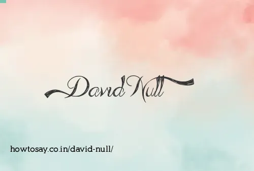 David Null