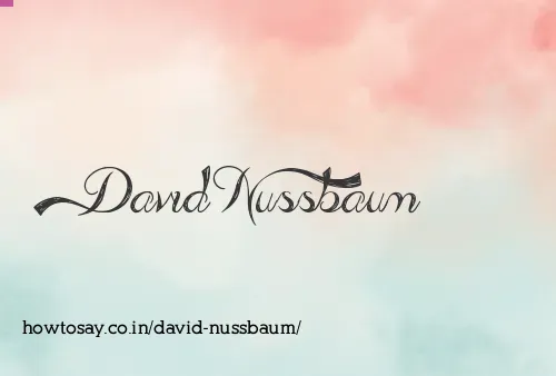 David Nussbaum