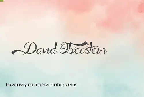 David Oberstein