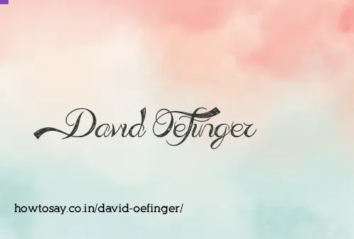 David Oefinger