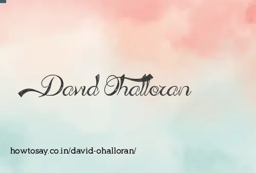 David Ohalloran