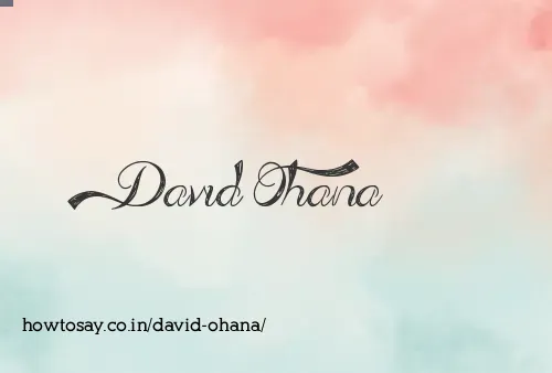 David Ohana