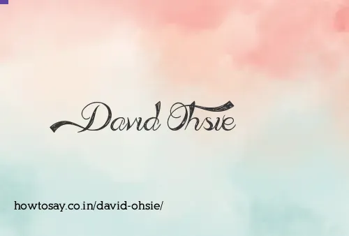 David Ohsie