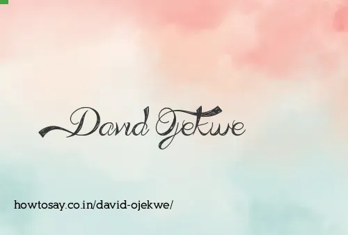David Ojekwe