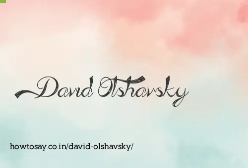 David Olshavsky