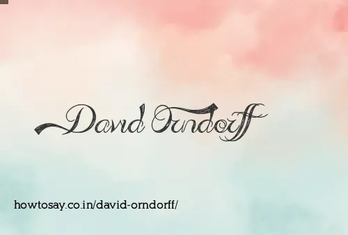 David Orndorff