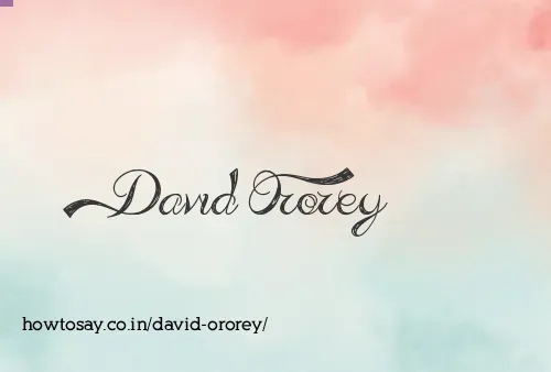 David Ororey