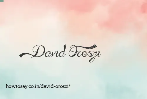 David Oroszi