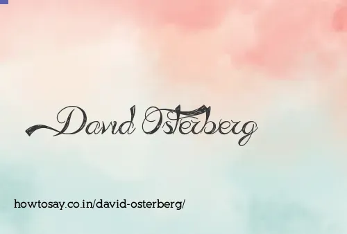 David Osterberg