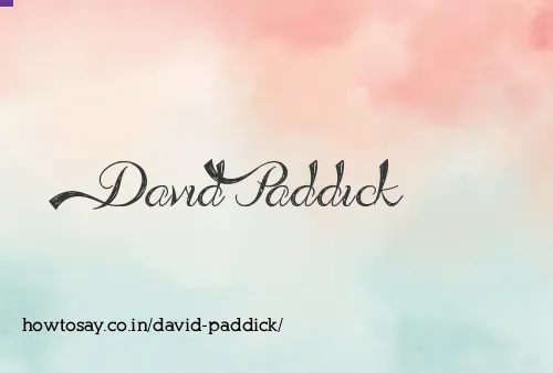 David Paddick