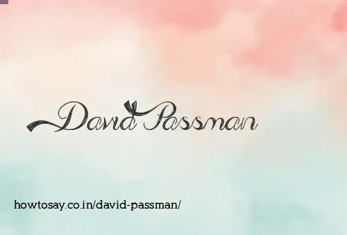 David Passman
