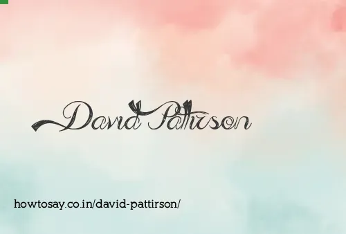 David Pattirson