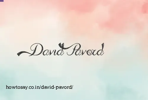 David Pavord
