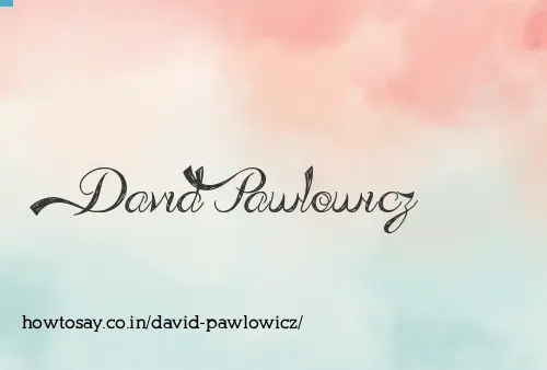 David Pawlowicz