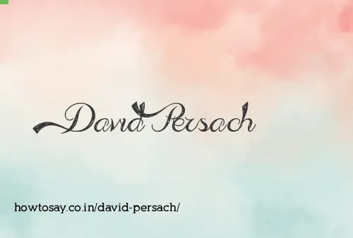 David Persach