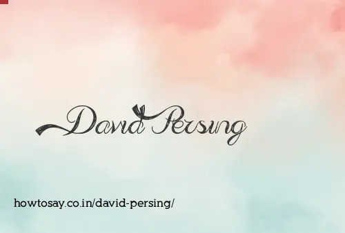 David Persing