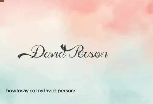 David Person