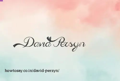 David Persyn