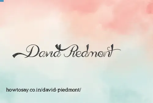 David Piedmont