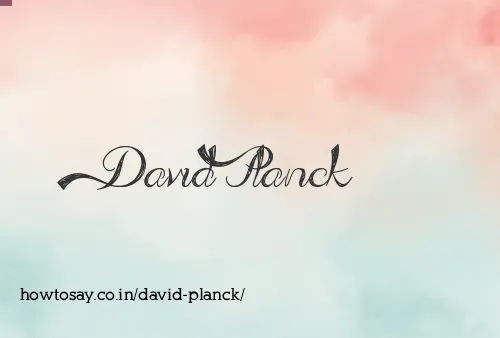 David Planck