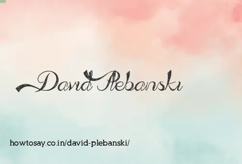 David Plebanski