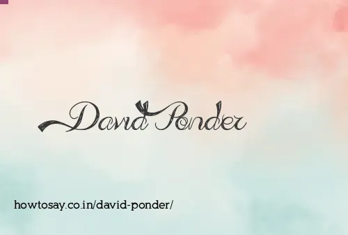 David Ponder