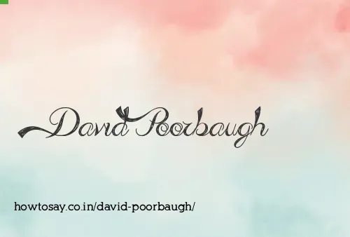 David Poorbaugh
