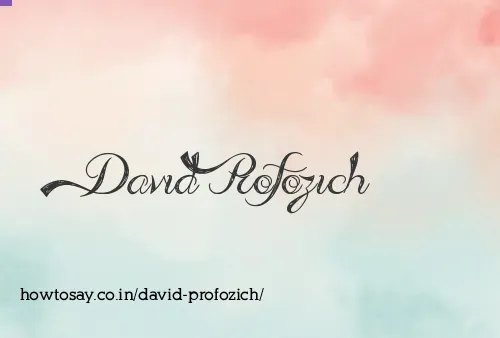 David Profozich