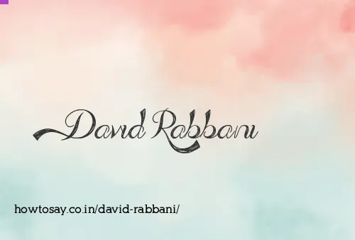 David Rabbani