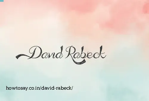 David Rabeck