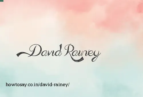 David Rainey