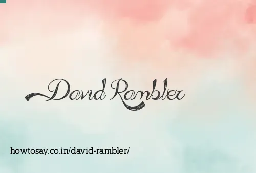 David Rambler