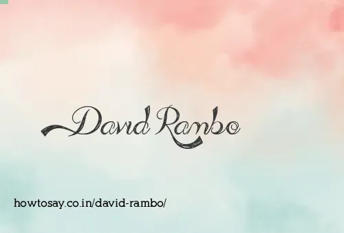 David Rambo