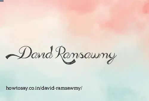 David Ramsawmy