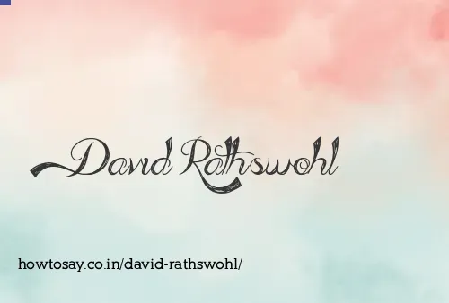 David Rathswohl