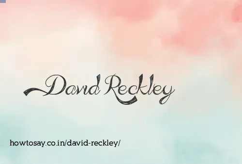 David Reckley
