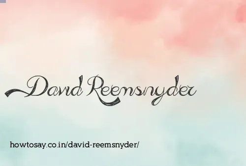 David Reemsnyder